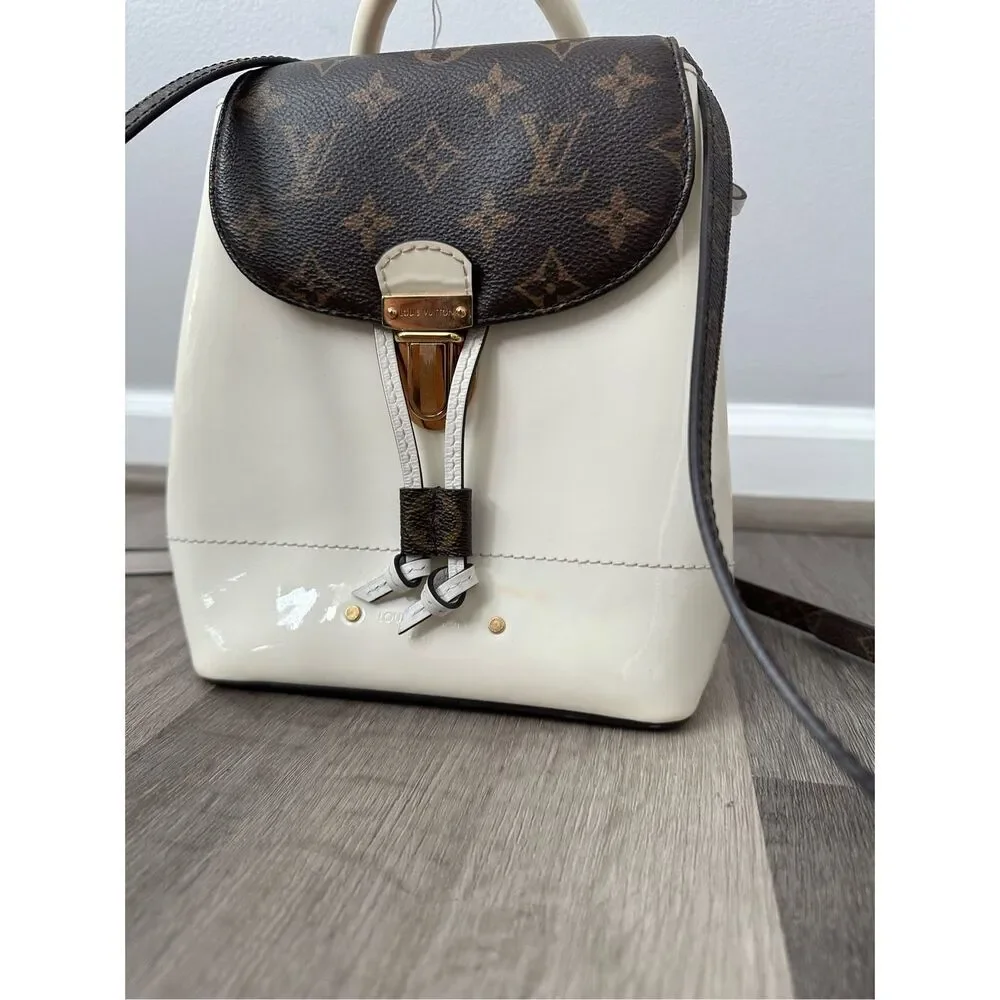 Louis Vuitton Patent Monogram Hot Springs Backpack Snow